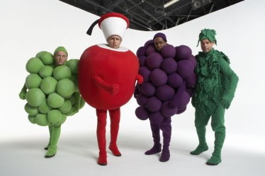 Okay, that's grapes, apple, racist purple grapes, aaaannnnddd cannabis? Marijuana isn't a fruit, it's a vegetable, we all know that. What's the deal, Fruit of the Loom, you couldn't think of one more fruit? You only have two fruit varieties in your mascots/logo. Lazy.