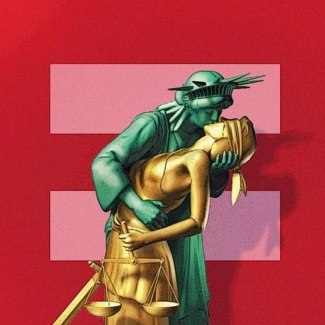 I don't think the Human Rights Campaign (HRC) necessarily authorized this use of their symbol (that's the background, not the make out). 