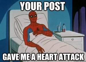 Spider-man heart attack