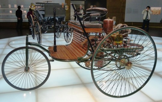 This was one of the first cars. What a treat to be riding behind a horse.