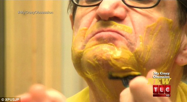 I almost forgot this guy. He shaves with mustard. Not sure if it works in the favor of my argument, but, I couldn't find someone who shaves with Ranch.